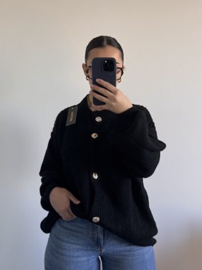 Pull/Gilet oversize noir